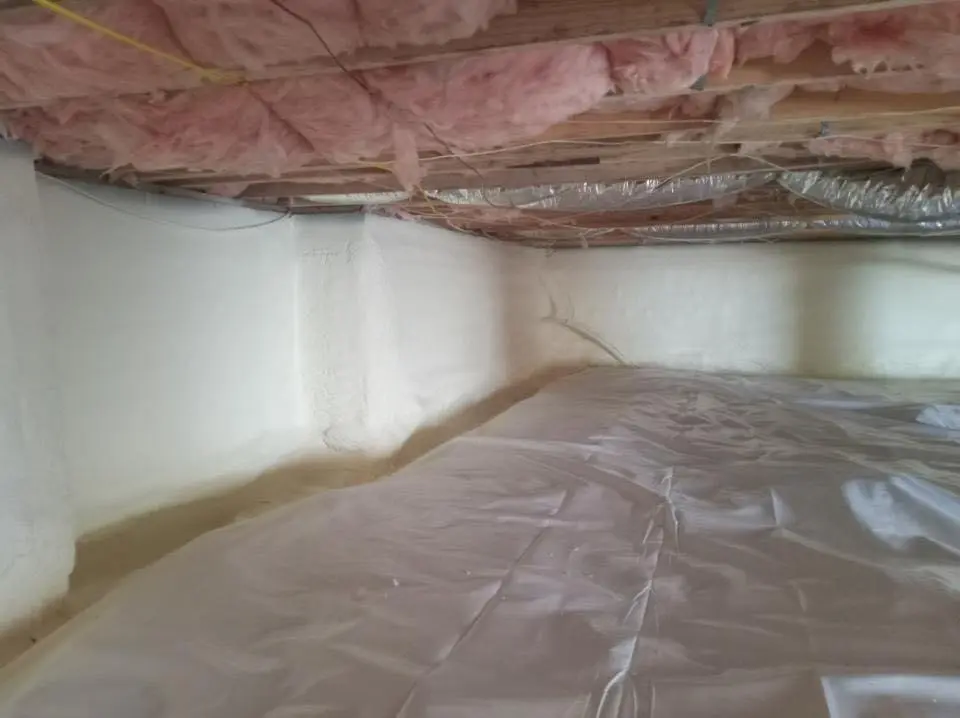 Crawl space encapsulation with closed-cell spray foam for Spray Foam Roofing in Lockhart